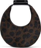 STAUD Good Night Moon Genuine Calf Hair Top Handle Bag