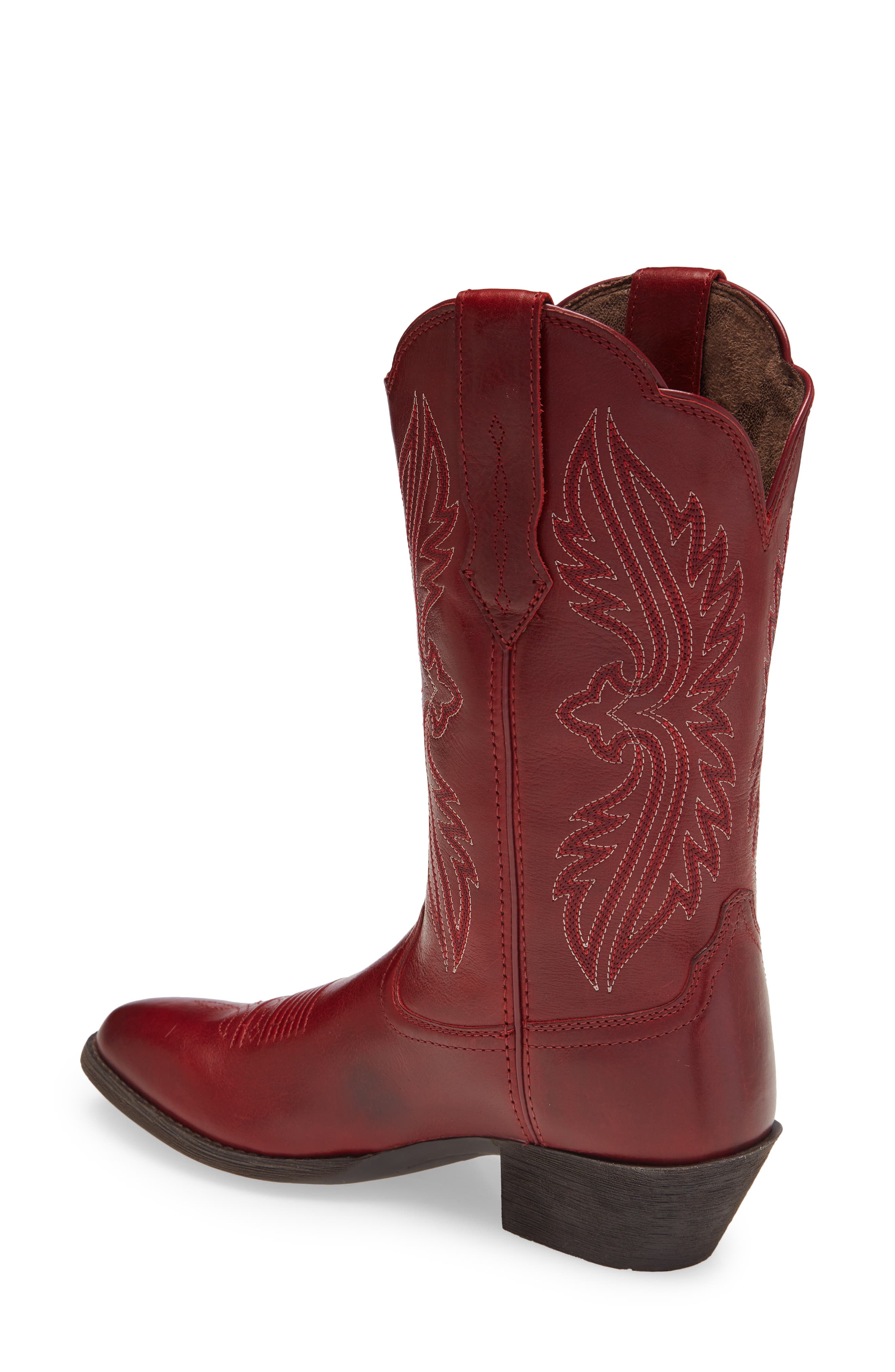 Ariat Heritage Toe Stretch Leather Western Boot, Alternate, color, Rosy Red