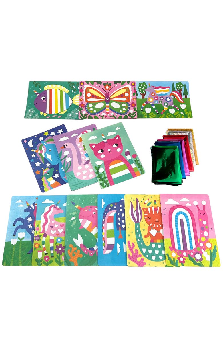 OOLY Foiltastic Foil Art and Coloring Set, Diy Craft, Alternate, color, Multicolored