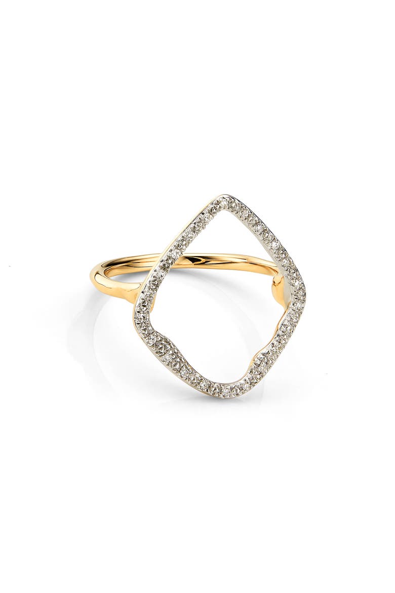 Riva Hoop Diamond Ring, Main, color, YELLOW GOLD