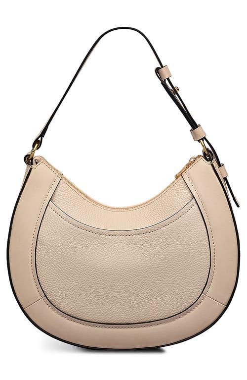 Radley Merchant Hall Small Crescent Leather Shoulder Bag In Sand