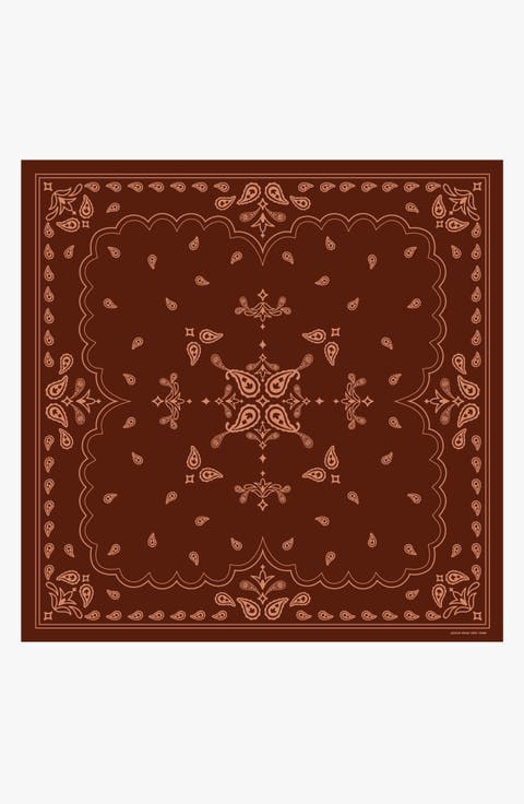 Scarlet Paisley Double Sided Silk Scarf