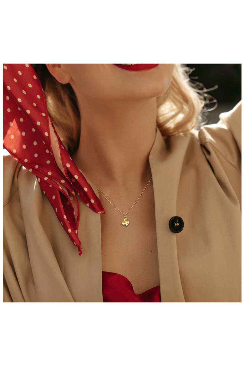 14K Yellow Gold Butterfly Pendant Necklace, Alternate, color, GOLD