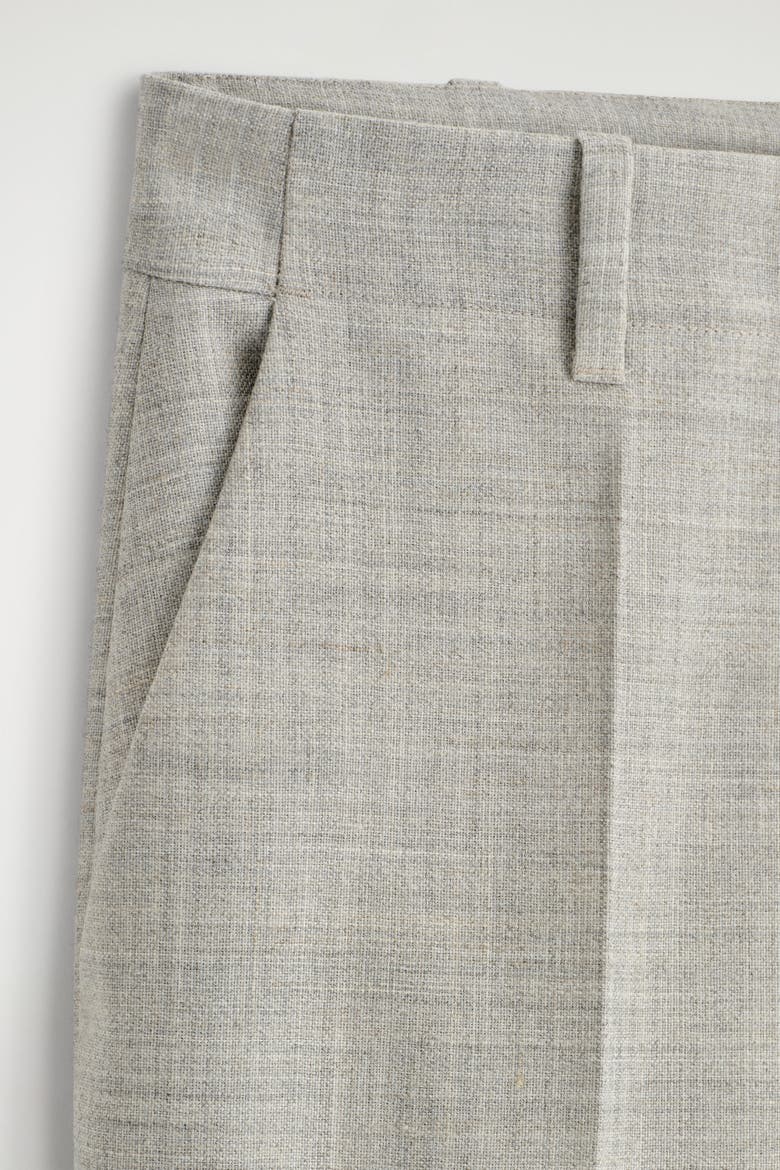 Wool-Blend Straight-Leg Pants, Alternate, color, TAUPE MELANGE
