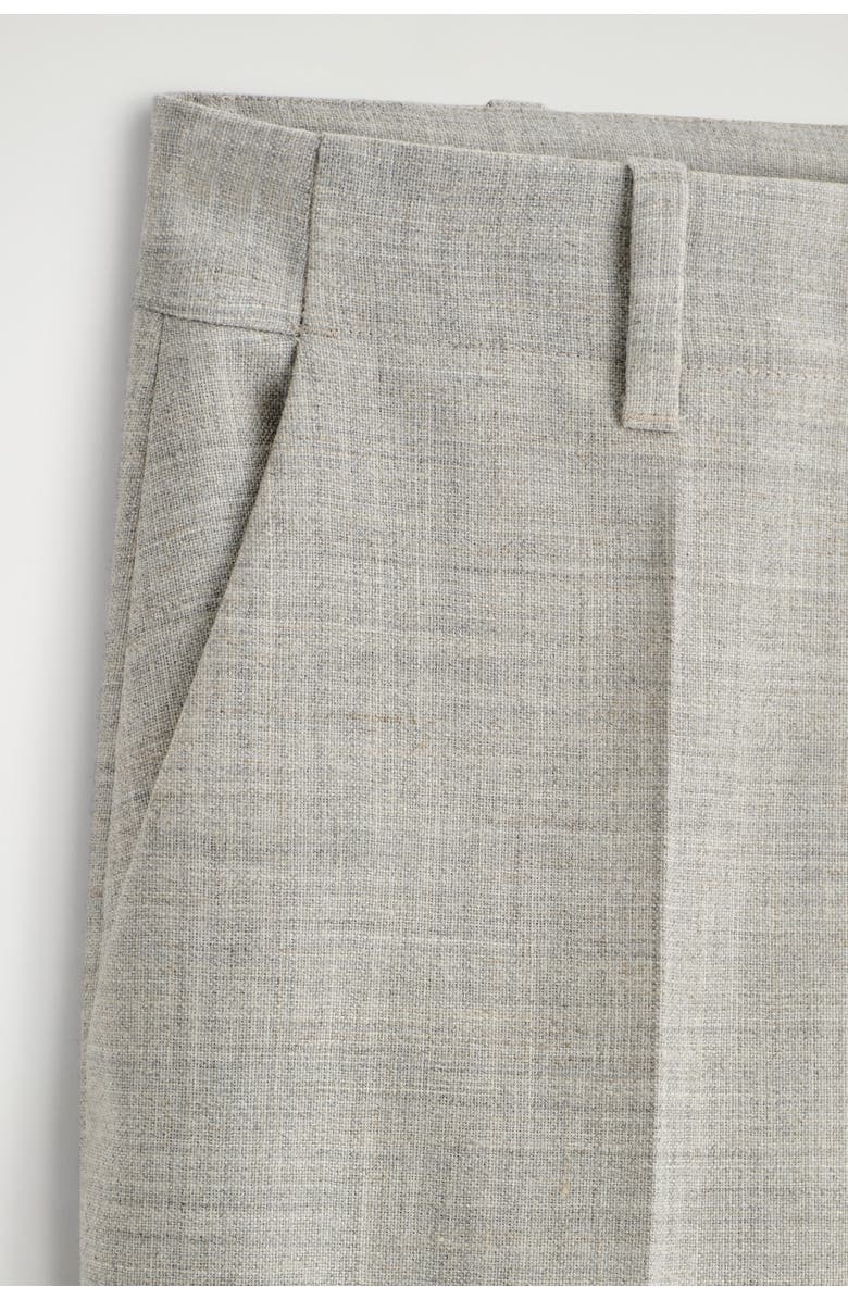 COS Wool-Blend Straight-Leg Pants, Alternate, color, Taupe Melange