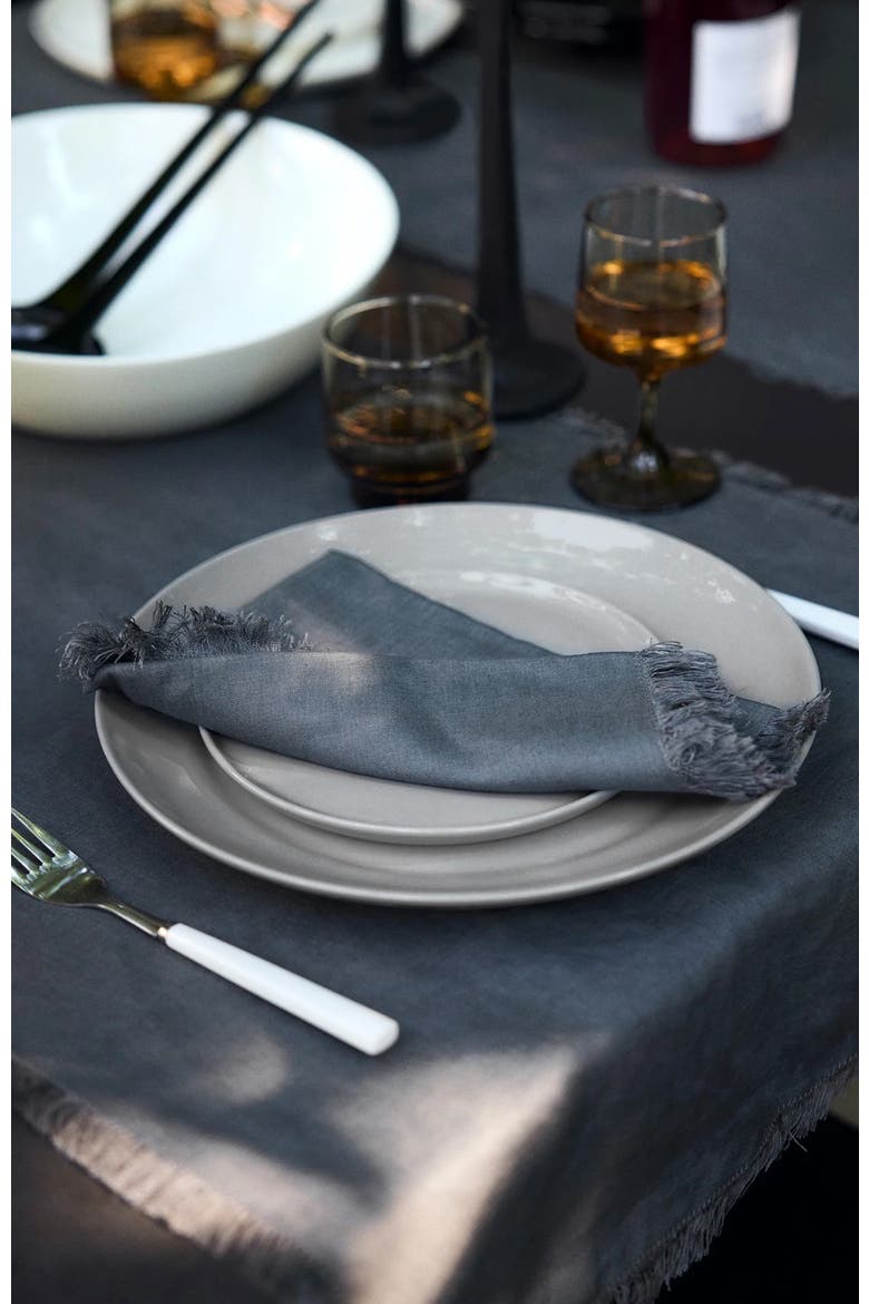 Large Plate - Set of 4, Alternate, color, Grey