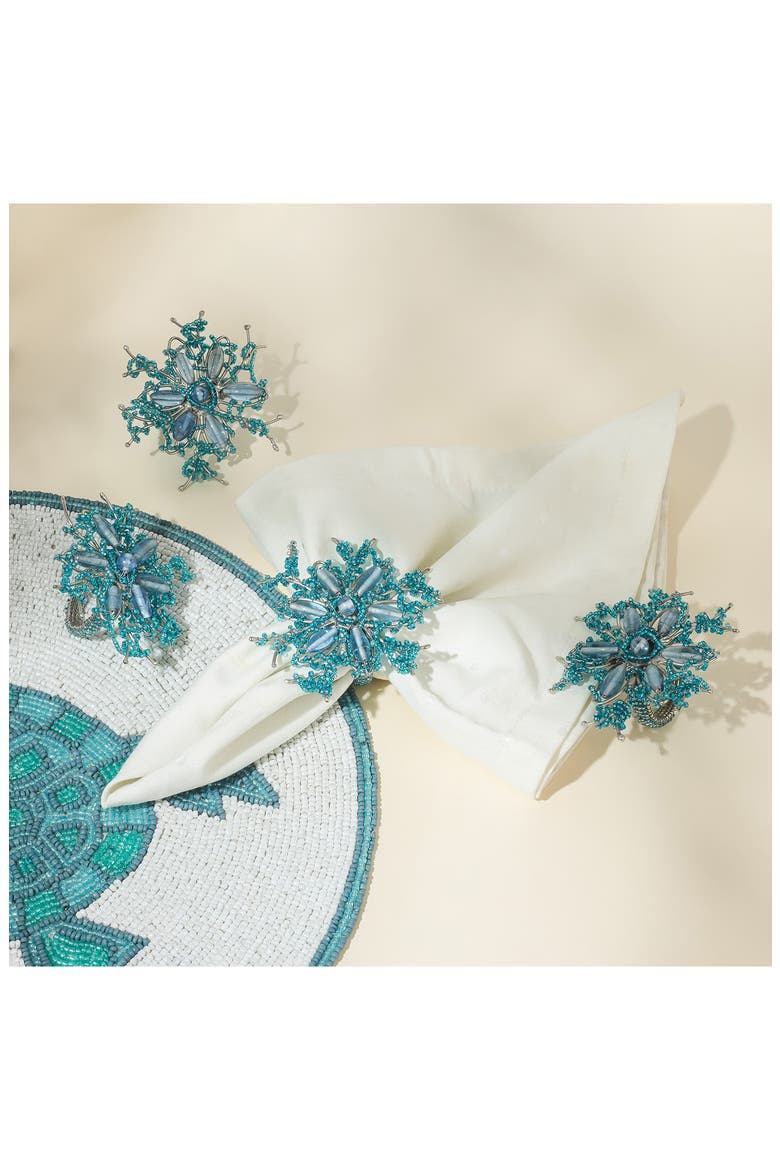 Astrails Set of 4 Napkin Rings, Alternate, color, BLUE