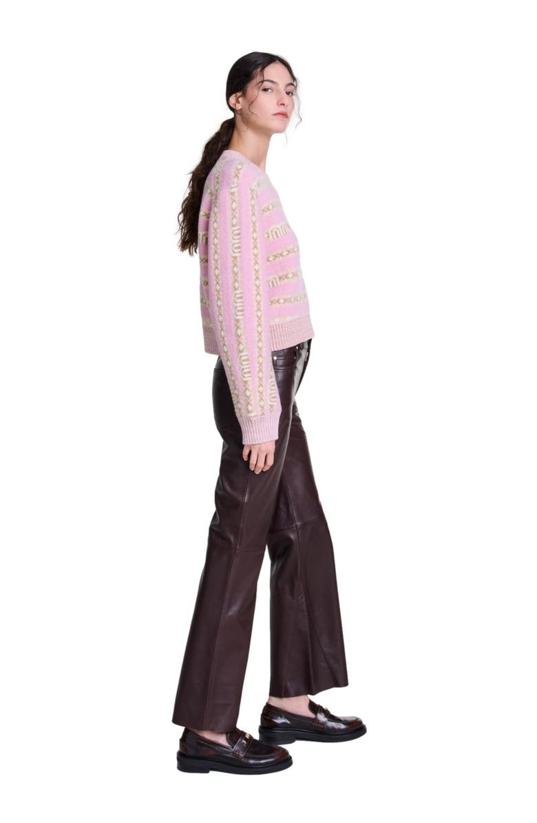 maje Leather trousers, Alternate, color, 