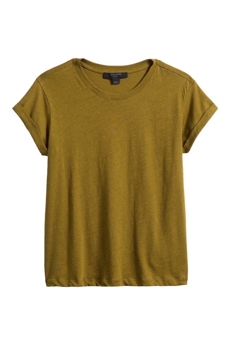 Anna Cotton T-Shirt, Alternate, color, KHAKI GREEN