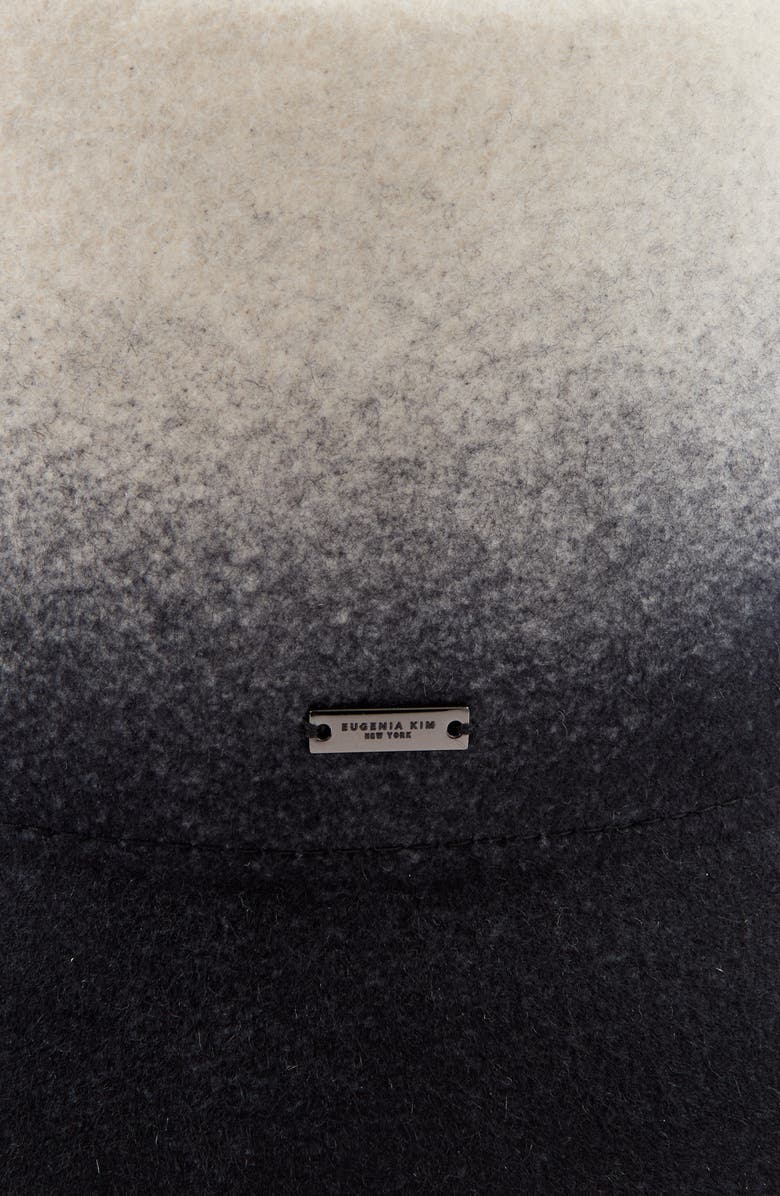 Eugenia Kim Ruby Gradient Wool Asymmetric Bucket Hat, Alternate, color, Winter White/ Black