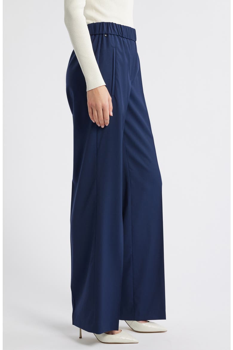 Toyal Pull-On Virgin Wool Flare Pants, Alternate, color, DK BU
