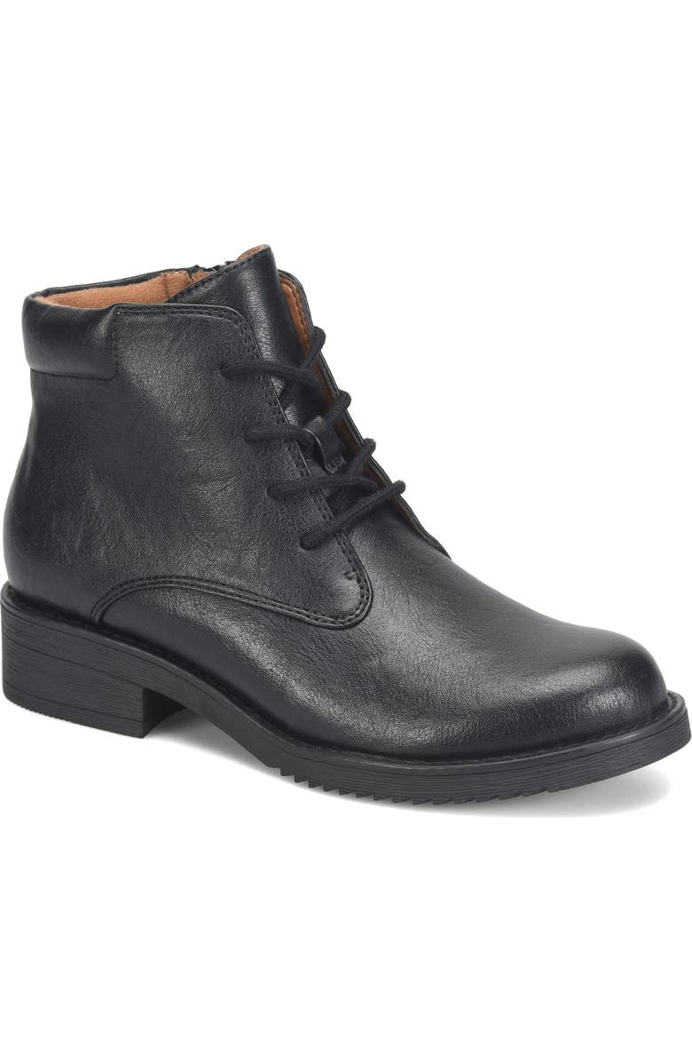 EUROSOFT Carmella Lace-Up Bootie, Main, color, Black