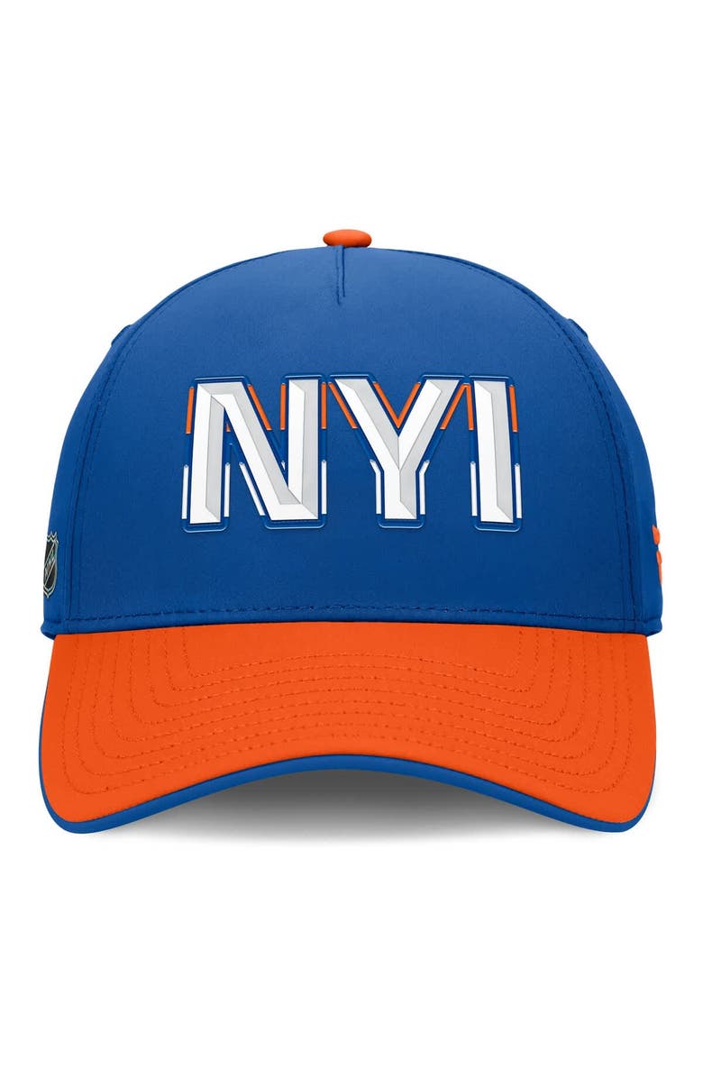 FANATICS Men's Fanatics Royal/Orange New York Islanders Authentic Pro Rink Team Code Flex Hat, Alternate, color, Royal