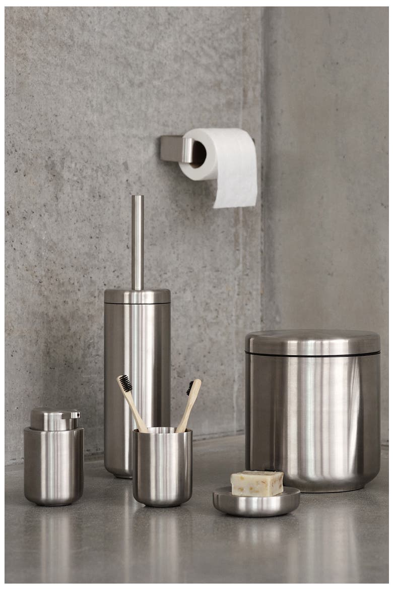Ume Step Trash Can, Alternate, color, STAINLESS STEEL