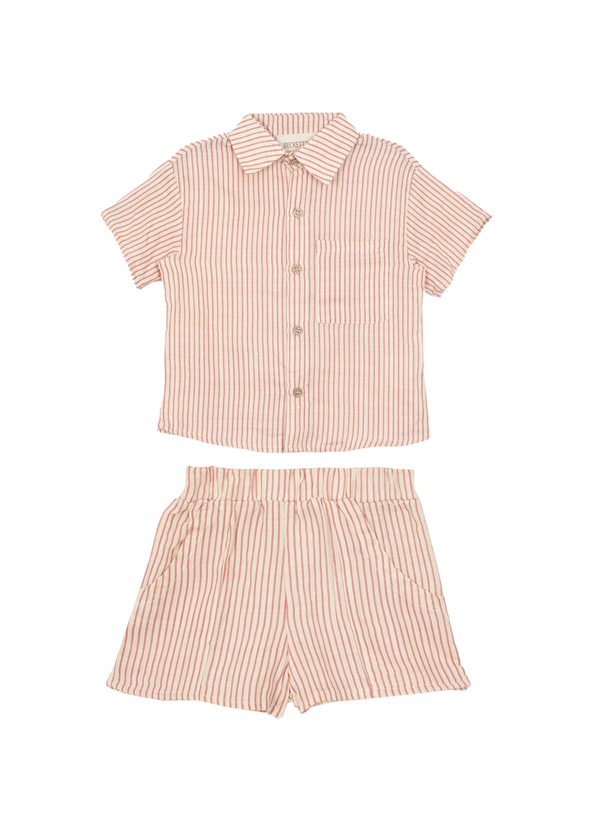 Beckett and Bear Cranberry Crush Two Piece Shorts Set in Red 