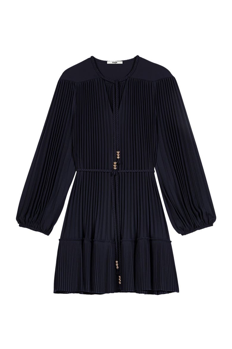 Short pleated dress, Alternate, color, Navy
