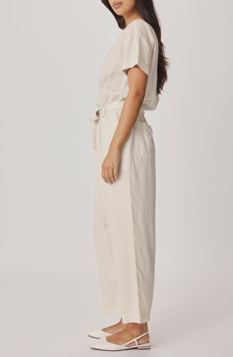 Splendid Rayanne Tie Waist Jumpsuit, Alternate, color, Moonstone Grey