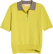 Marni Short Sleeve Cashmere Polo Sweater