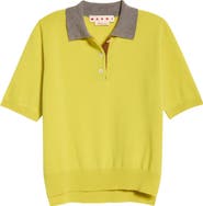 Marni Short Sleeve Cashmere Polo Sweater