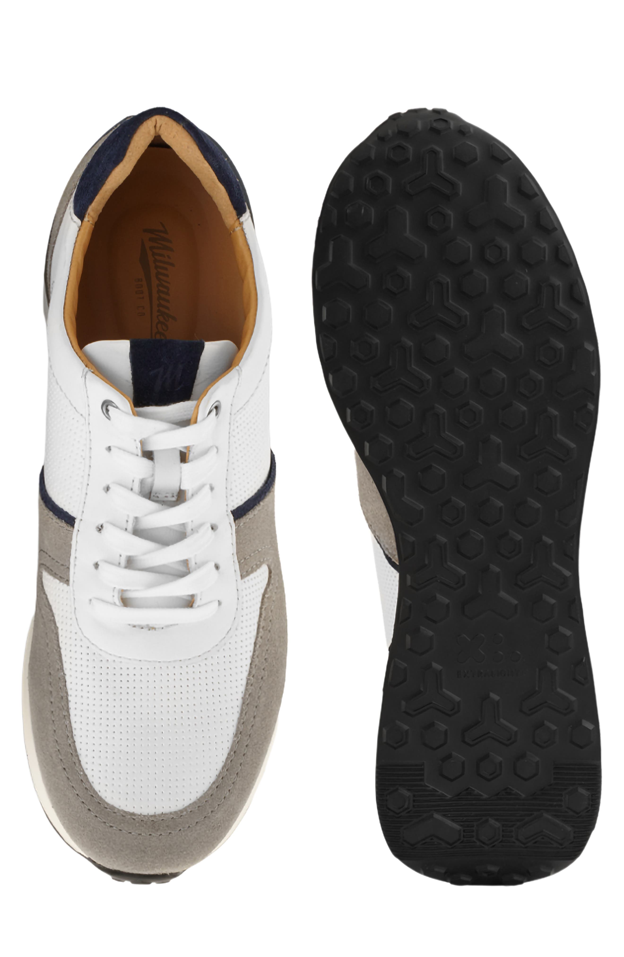 Milwaukee Boot Company Gallun Sneaker, Alternate, color, White/ Grey