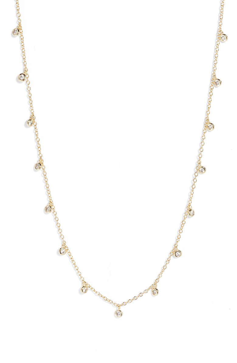 Kendra Scott Amelia Station Chain Necklace, Main, color, Gold Metal