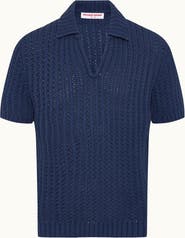 Orlebar Brown Swift Classic Fit Crochet Cotton Polo