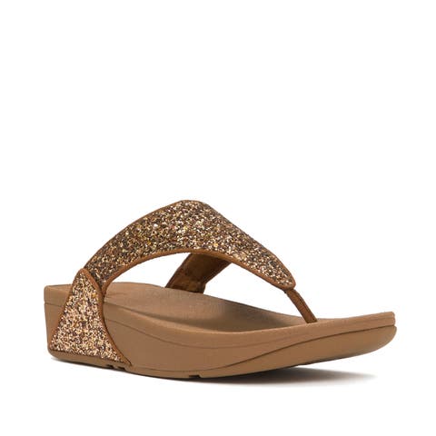 Lulu Multi-Tonal Glitter Toe-Post Sandals