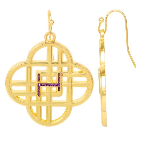 Huntrix Logo Dangle Earrings Official License, Gold-Tone Huntix Earrings, K-Pop Gifts