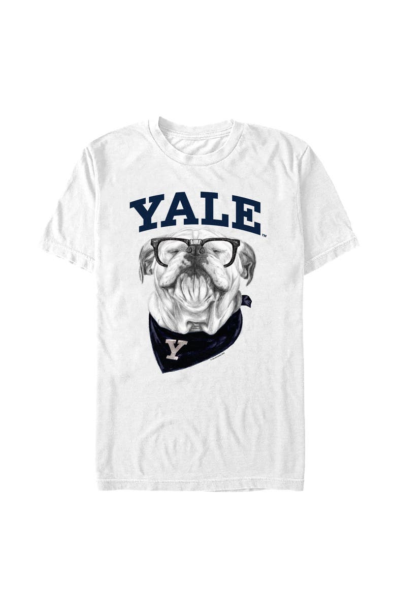 Yale University Men's Yale University Collegiate Handsome Dan Graphic T-Shirt, Main, color, White