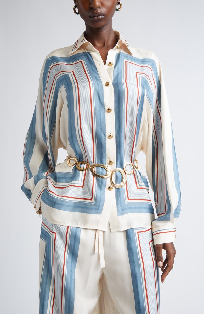 Zimmermann Alight Round Link Chain Belt, Alternate, color, Gold