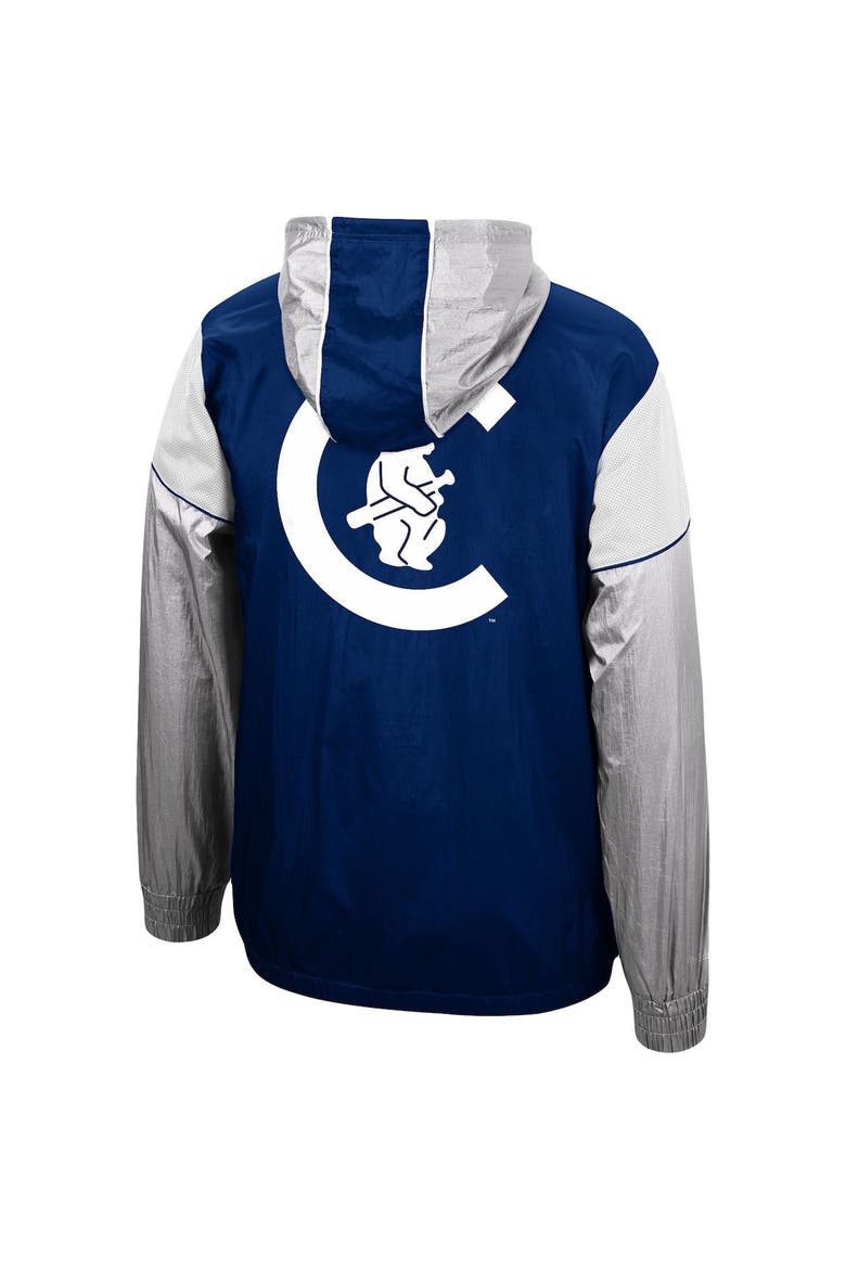 Men's Mitchell & Ness Navy Chicago Cubs Highlight Reel Windbreaker Half-Zip Hoodie Jacket, Alternate, color, Navy