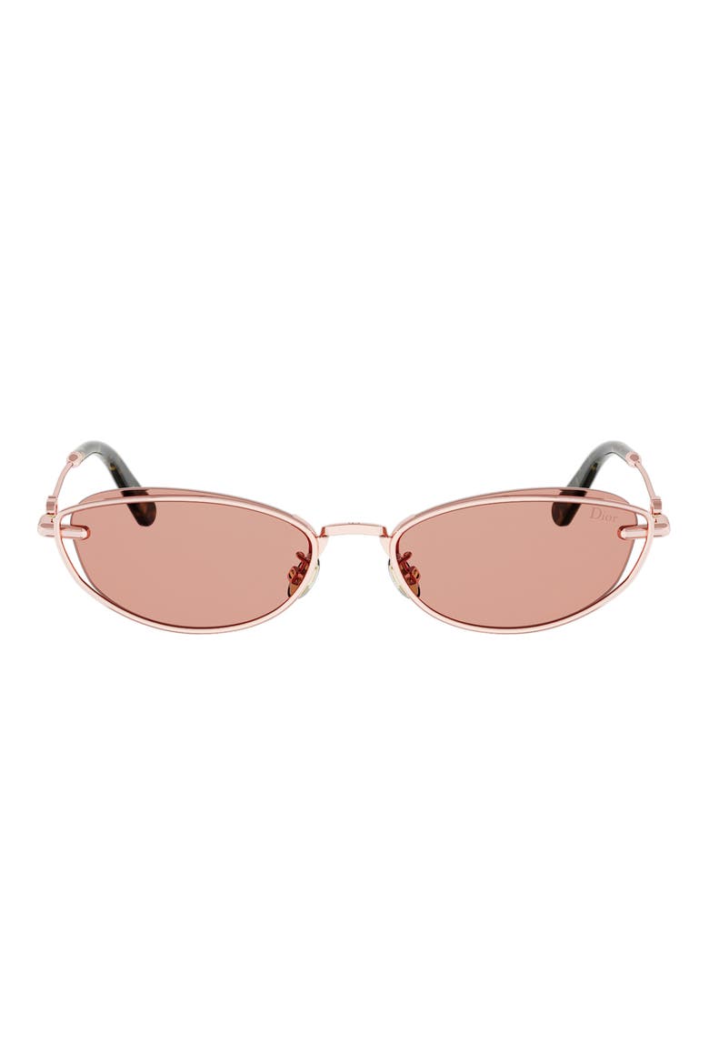 Petit CD B1U Cat Eye Sunglasses, Main, color, MATTE ROSE GOLD / BORDEAUX