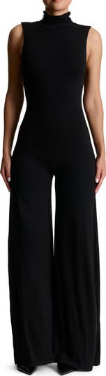 Scrunch Neck Straight Leg Jumpsuit