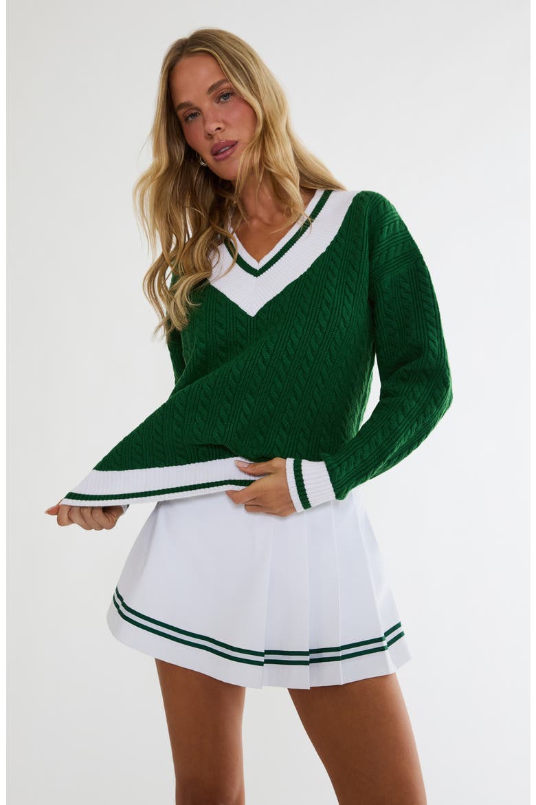 Montana Cable Stitch Sweater, Alternate, color, PUTTING GREEN