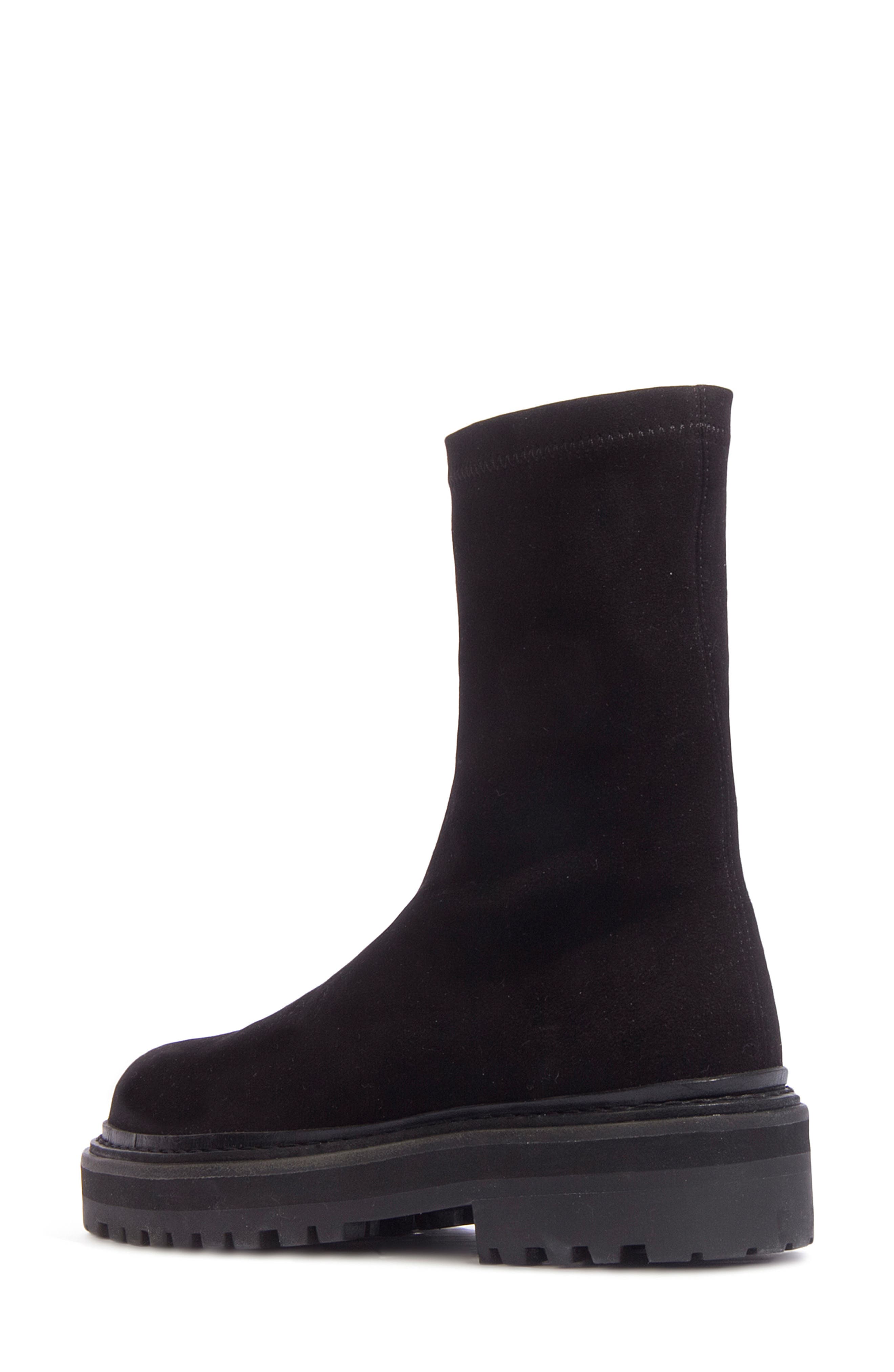 BLACK SUEDE STUDIO Dani Lug Sole Bootie, Alternate, color, 