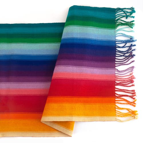 Mayan Hands Rainbow Table Runner In Multi