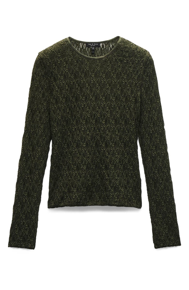 rag & bone Ellie Lace Top, Alternate, color, Army