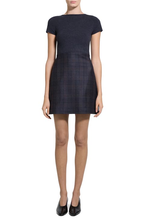 A-Line Wool Miniskirt
