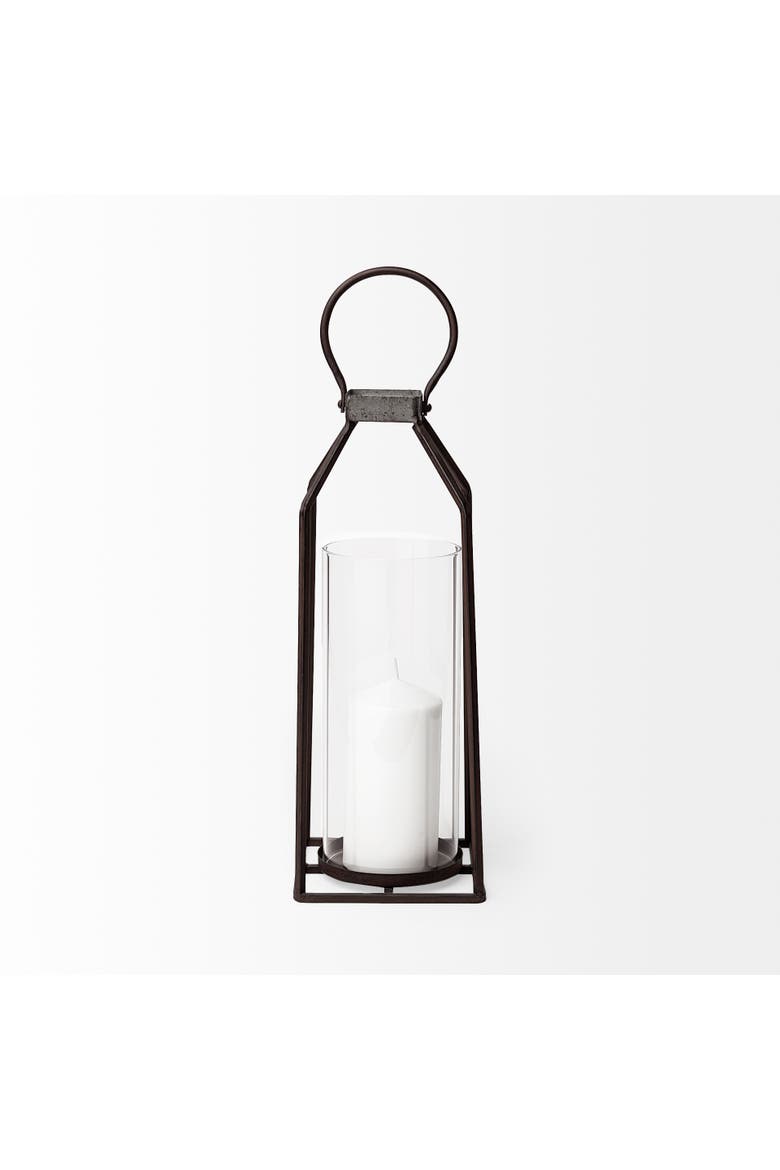 Kingston Rustic Metal Framed Table Candle Holder, Alternate, color, Black