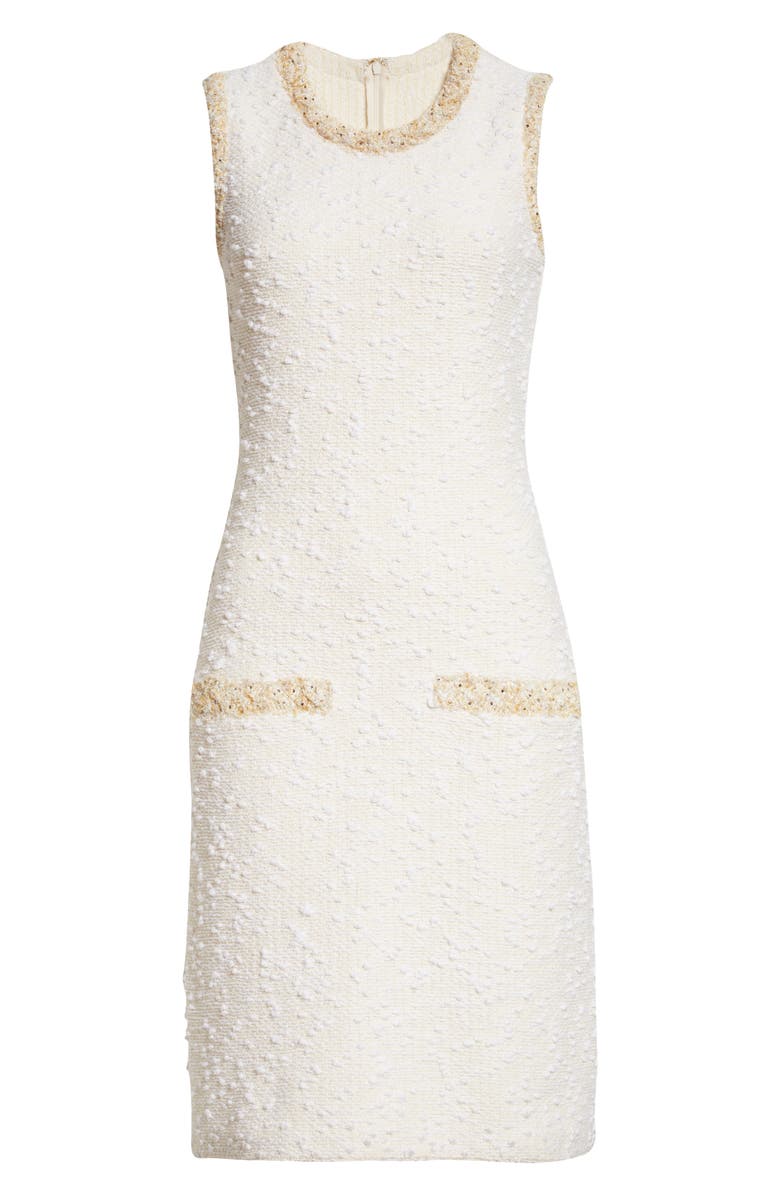 St. John Collection Bouclé Slub Knit Sleeveless Dress, Alternate, color,