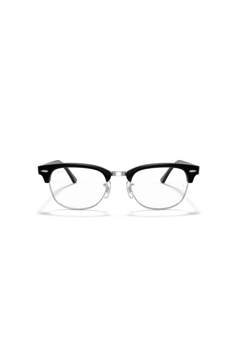 51mm Square optical glasses, Alternate, color, Black