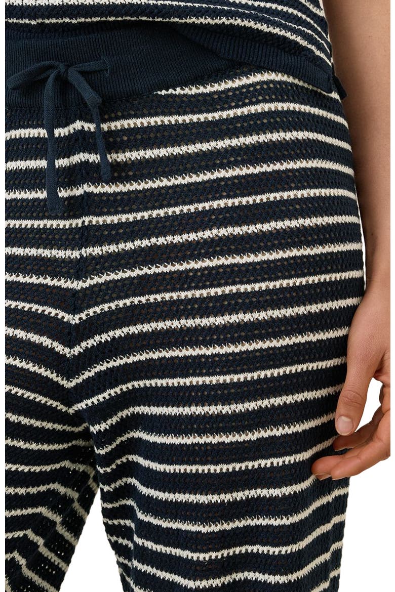Beachside Linen Pant Made with Organic Cotton, Alternate, color, Capri Stripe
