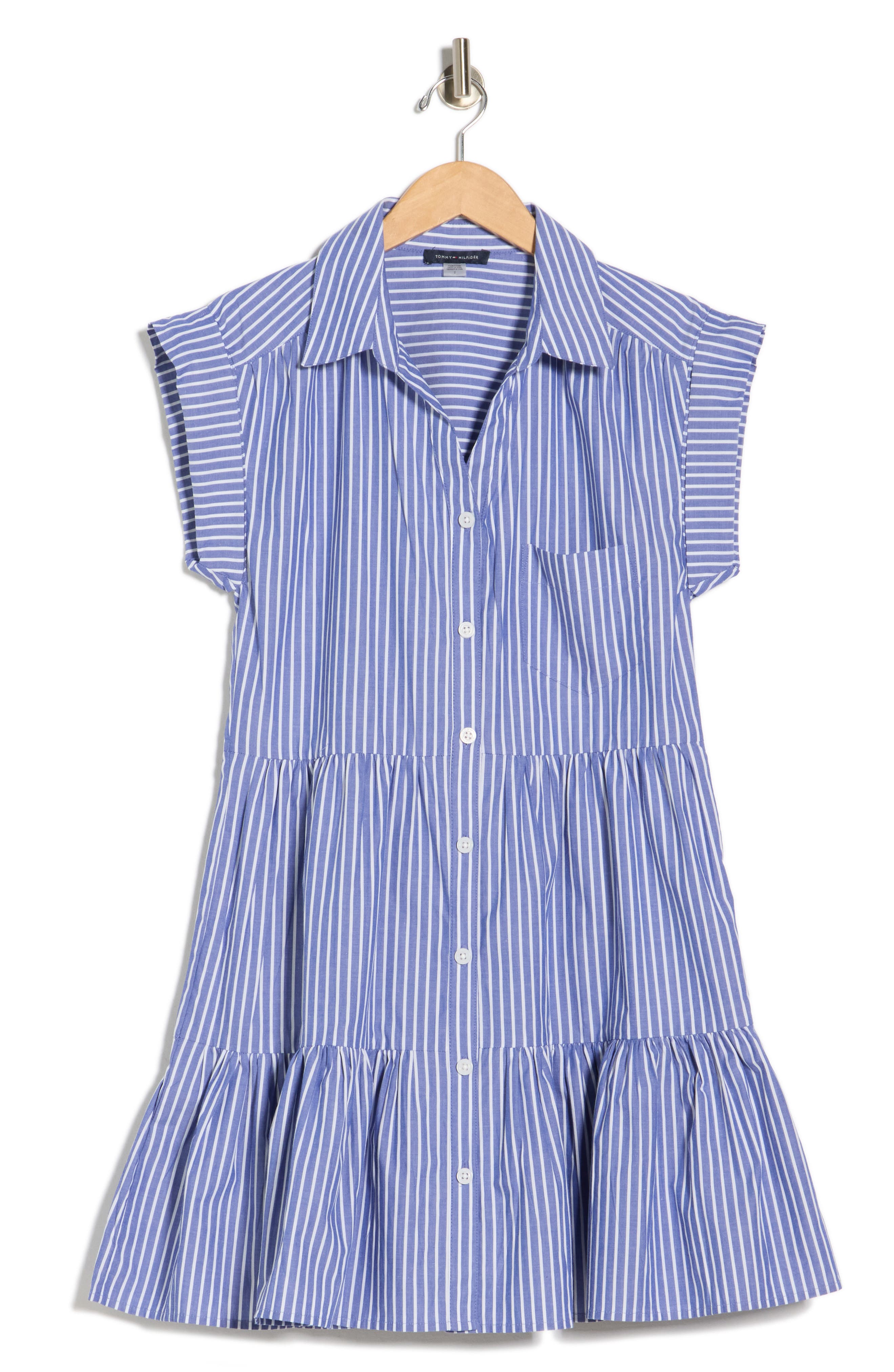 tommy hilfiger striped shirt dress Tommy Hilfiger Striped Belted Shirt Dress