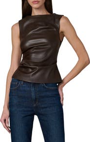 Joe's The Meg Faux Leather Sleeveless Top