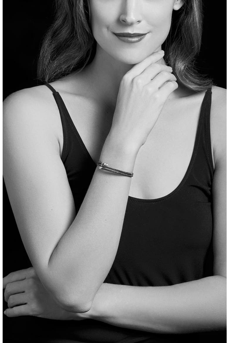 Gold & Black Caviar Coil Bracelet, Alternate, color, GOLD