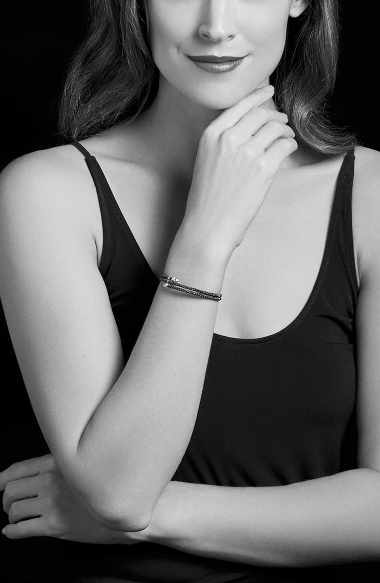 LAGOS Gold & Black Caviar Coil Bracelet, Alternate, color, Gold