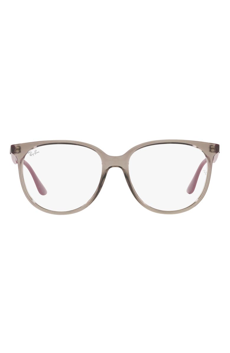 Ray-Ban 52MM SQUARE, Main, color, Transparent Grey