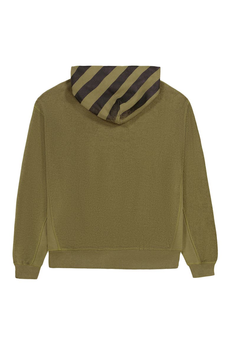 Diagonal Stripe Hoodie, Alternate, color, WINTER MOSS