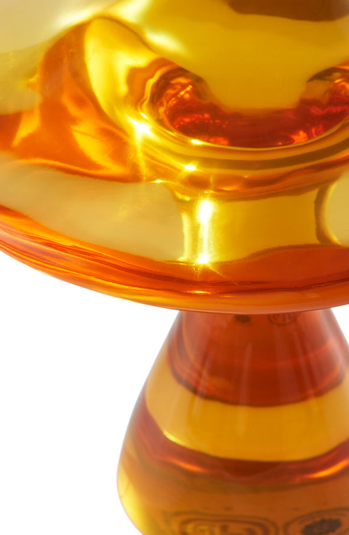 Jonathan Adler Orange Acrylic Mushroom Objet In Orange