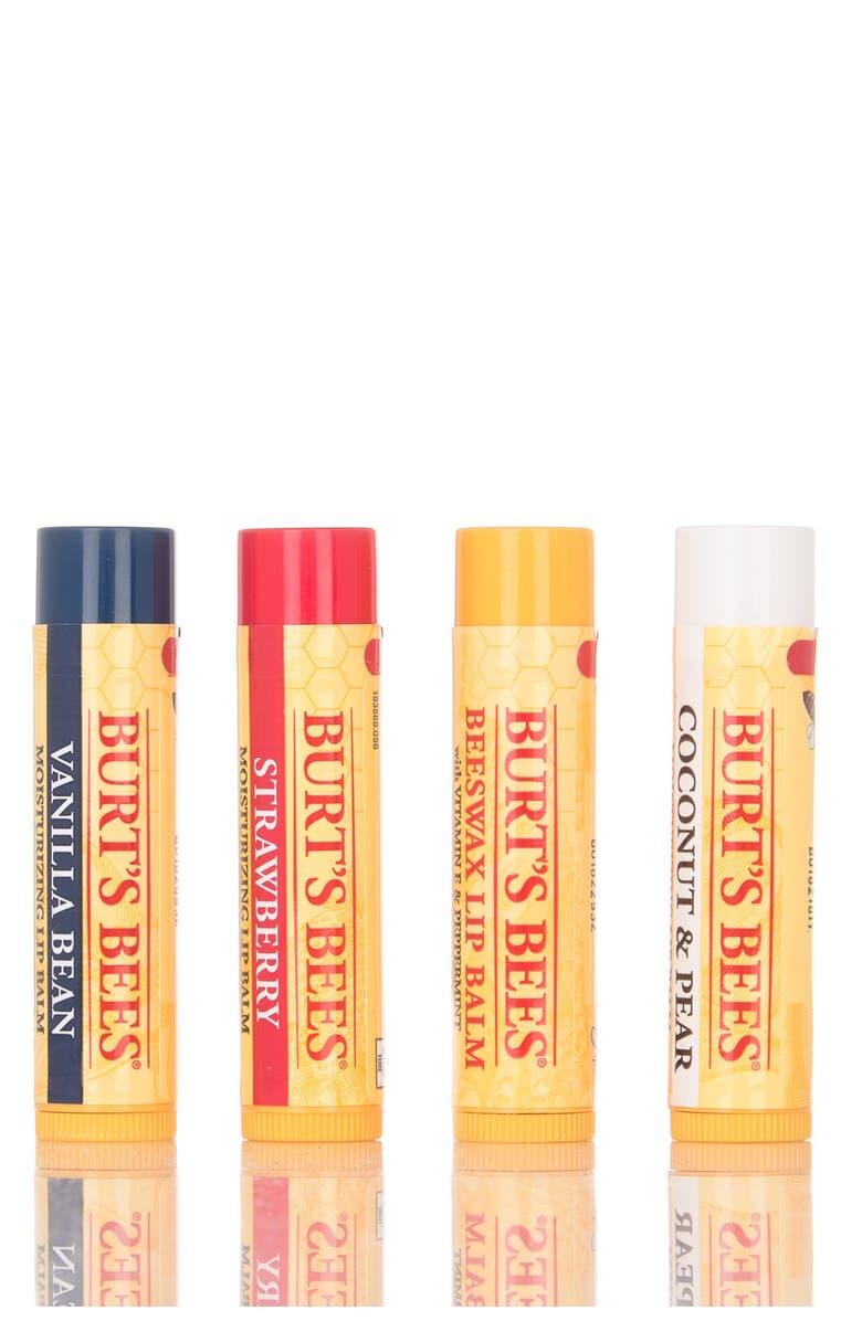 Burt's Bees Best of Burt's 4-Piece Moisturizing Lip Balm Set, Main, color,